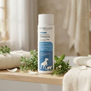 Champú Terapéutico Premium PetBiology – Fórmula Suave con Ácido Láctico y Alantoína para Perros y Gatos, 250 ml - Product Image 1