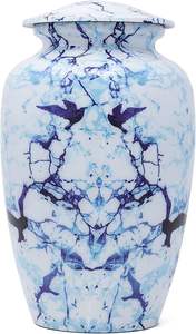 Urna de cremación pintada con pájaro altísimo de estilo americano, suministros al por mayor para contenedor de cenizas funerarias humanas - Product Image 2