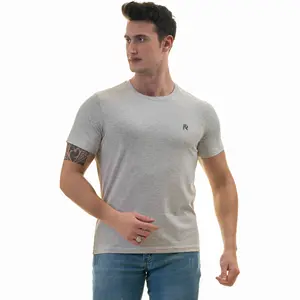 Personalizado Atacado Boa Qualidade Em Massa Plain 95 Algodão 5% lyra Comprar Contraste TrimT Camisas Feitas na Turquia