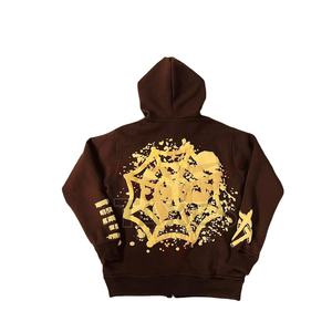 Sweat-shirts à capuche pour hommes avec impression intégrale et fermeture éclair, 100% coton, fabrication de vêtements en molleton français, best-sellers des sweats-shirts pour hommes - Product Image 2