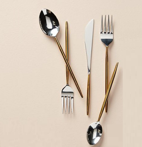 Ensemble de couverts argentés de style moderne, ustensiles de cuisine artisanaux, couverts de table, accessoires - Product Image 6