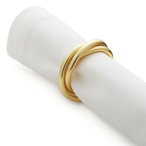 Decorative Elegant Design Metal Gold & Marble Design Napkin Ring Marble Pattern Hotel <b>Tissue</b> Napkin Ring - Product Image 4