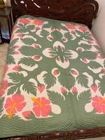 Poids léger 100% coton hawaïen fait à la main couette 2 ensemble vert taie d'oreiller pour chambre indien main bloc tortue imprimé