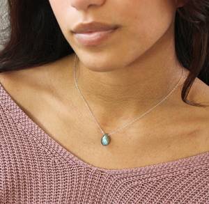 Collier de pierres précieuses en labradorite naturelle Bijoux pendentifs en couches remplis d'or 14K en argent sterling délicat - Product Image 4