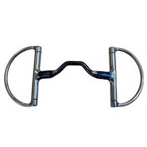 Mors en caoutchouc D BITS avec port de taille 1.1/2' pour chevaux - Product Image 4