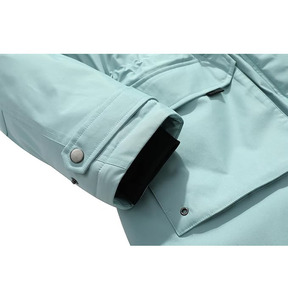 Doudoune longue pour femme avec capuche en fourrure offrant une isolation supérieure, respirante, séchage rapide, tissu uni, élégante, pour le froid - Product Image 6