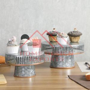 2025 Venta caliente último diseño 2 piezas Metal galvanizado Pedestal Cake Stand - Product Image 5