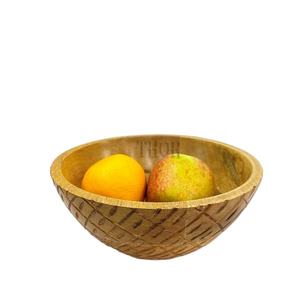 ชามไม้ตกแต่งสำหรับอาหารสำหรับงานแต่งงานและงานปาร์ตี้ชามผลไม้และสลัดแบบทันสมัย - Product Image 1