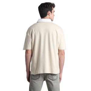 Unisex manga corta 240gsm alta calidad personalizada 100% algodón Golf para Polo tela de punto con patrón impreso para hombres - Product Image 4