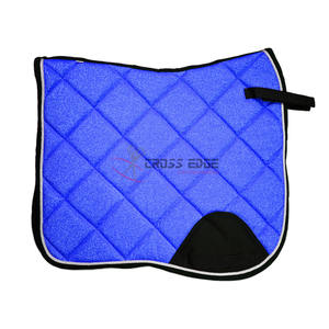 Professional Elegant Satin Horse <b>Saddle</b> <b>Pad</b> with Comfort Foam for Dressage & Jumping Anti-Slip Back Riding Breathable Mashed - Product Image 1