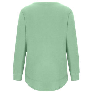 Sudaderas informales personalizadas para mujer, sudaderas ligeras de gran tamaño con forro polar liso - Product Image 3