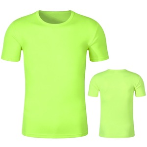 T-shirts de sport Dry-Fit 100 % polyester en gros, t-shirts unis personnalisés imprimés pour la course, en tissu tricoté - Product Image 5