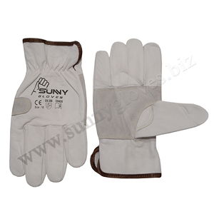 Venta caliente Precio de fábrica Material de cuero de grano de vaca Guantes de seguridad para conductores Guante de cuero de alta calidad para conductores - Product Image 6
