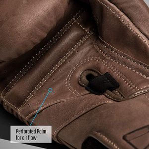 Gants de boxe en cuir de vachette marron de 16oz personnalisés de haute qualité disponibles dans toutes les tailles et couleurs. - Product Image 6