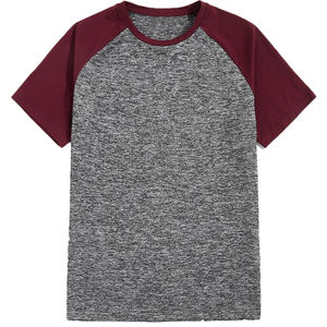 T-Shirt col rond pour hommes, couleur unie, manches courtes, Logo personnalisé brodé de haute qualité - Product Image 4