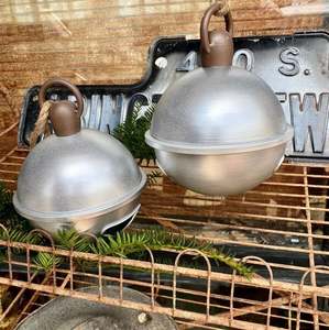 Modern Silver Metal Jingle Bell <b>Christmas</b> Ornaments for <b>Christmas</b> <b>Tree</b> Home <b>Wall</b> Decoration X Mas New Year Made India - Product Image 3