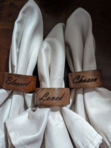 Napkin Ring Wood New Design for <b>Weddings</b> Table Wholesale <b>Tissue</b> Ring Party Decoration Wooden Napkins Ring - Product Image 2