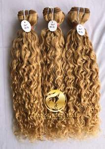 100% qualité supérieure 20 ''mongol Remy indien Temple vierge bouclés colorés faisceaux unique donneur Extensions Machine cheveux humains - Product Image 2