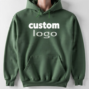 Sweat-shirt à capuche personnalisé avec logo imprimé pour homme, 100% coton molletonné, décontracté, coupe classique, avec poche avant, design automne - Product Image 2