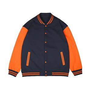 Veste universitaire en denim réversible coupe slim coupe-vent personnalisée OEM avec impression de lettres style streetwear - Product Image 3