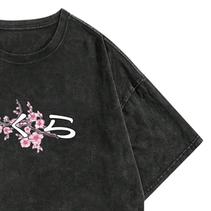 Vintage Washed Black <b>Dragon</b> Graphic T-<b>Shirt</b> Short Sleeve Crew Neck Japanese Style Casual Streetwear 100% Cotton 280 Grams - Product Image 3