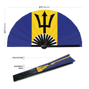 Abanico Plegable de Bambú con Bandera Nacional del Caribe, Abanico de Jamaica para Eventos Deportivos y Carnavales, Venta al Por Mayor - Product Image 3