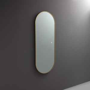 Miroir rétroéclairé par LED avec cadre effet laiton 60X160CM - Product Image 2