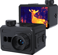 Lunette de visée thermique GTGUARD B210AL avec télémètre laser de 600 m, Wi-Fi et IP65 pour la chasse et l'utilisation tactique