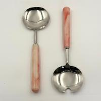 Ensemble de couverts en métal au design unique, lot de 2 avec manche en résine, pour la cuisine à domicile, ensemble de cuillères, fournisseur en gros à bas prix