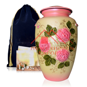 Meilleures ventes urnes en métal faites à la main de luxe pot de cendres urnes en métal fini bleu foncé 2025 - Product Image 2