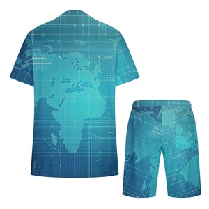 Camisetas de diseño estampado OEM/ODM para hombre, camisas de cuello redondo de algodón 100% de alta calidad, camiseta informal de manga corta, conjunto doble - Product Image 4