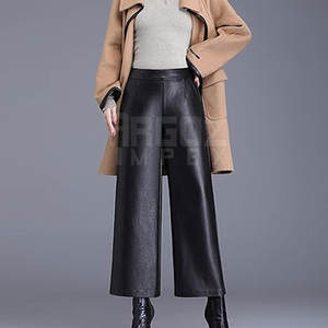 Pantalones de Cuero Casuales para Mujer de la Mejor Calidad, Invierno, Corte Medio, Frente Plano, Transpirables, de Secado Rápido, Cómodos, Gran Venta, Nueva Llegada - Product Image 4