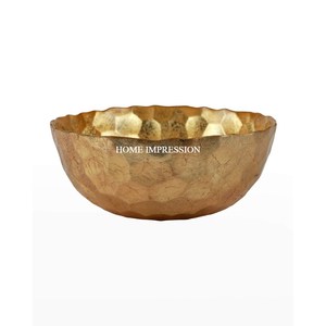 Factory Direct Supplies Table Ware Food Serving <b>Bowl</b> Pure Brass Gold Plated Decorative Home and Resort Food <b>Mixing</b> <b>Bowl</b> In India - Product Image 5