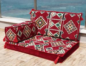 โซฟาตั้งพื้นสไตล์อาหรับพื้นโซฟาอาหรับพื้นที่นั่ง | 90x70x10ซม. 3ชิ้น1ชุด - Product Image 5