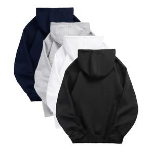 เสื้อฮู้ดสวมหัวแบบน่ารักสำหรับผู้หญิง, เสื้อกันหนาวแบบสวมหัวผ้าฝ้าย100% ระบายอากาศได้ทรงหลวมแขนเสื้อสวมหัวมีกระเป๋าด้านหน้าติดโลโก้ฤดูใบไม้ร่วง - Product Image 2