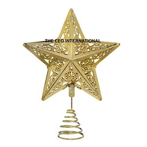 Forma de estrella de metal de hierro Acabado negro Árbol de Navidad Topper Estilo elegante Hecho a mano Venta caliente Árbol de Navidad de la más alta calidad Toper - Product Image 2