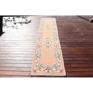 Vintage Turkish <b>Rug</b>, 2.2x9.6 ft <b>Runner</b> <b>Rug</b>, Brown Southwestern <b>Rug</b> - Product Image 1