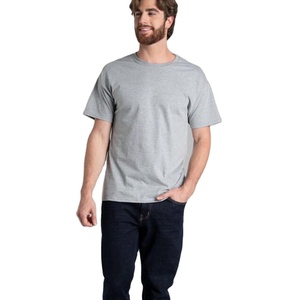 Meilleures ventes T-shirt d'été pour homme en jersey de coton confortable de couleur gris chiné de qualité supérieure - Product Image 1
