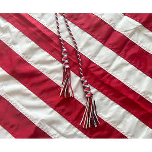 "Tricolor <b>Braided</b> <b>Cord</b> Tassel for Indoor Flagpole Display 108 Inch Flag Cord" - Product Image 2
