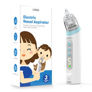 Limpiador de nariz impermeable de nivel de succión ajustable, aspirador <span class=keywords><strong>nasal</strong></span> electrónico para bebé de silicona - Product Image 1