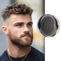 Prothèse capillaire Q6 pour homme, 100% cheveux indiens naturels, durables, bruns, plusieurs tailles, pour hommes souffrant de calvitie