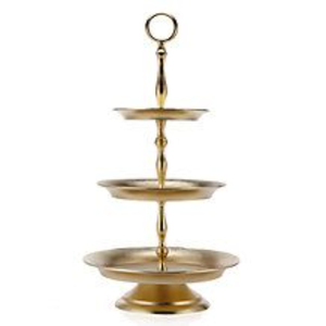 Support à gâteau rond en laiton doré de luxe avec base pour mariage, anniversaire, fête, outils décoratifs pour gâteaux - Product Image 3