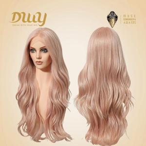 วิกผมสังเคราะห์แบบไม่ต้องใช้กาว Nora-DWY สีชมพูอ่อนไฮไลท์ 136 ฟิลเตอร์ ลูกไม้แบบโปร่งใส ไม่มีลูกไม้สีตัดกัน - Product Image 3