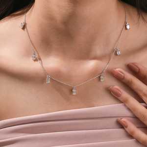 Collier Pendentif en Diamant Marquise de Neuf Carats, Bijoux Fins de Luxe pour Femmes, Idéal pour les Mariages, Cadeau Premium - Product Image 2