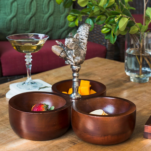 ชามไม้3ส่วนสำหรับตกแต่งช็อคโกแลตสำหรับใช้ในบ้านอุ่นปาร์ตี้ - Product Image 6