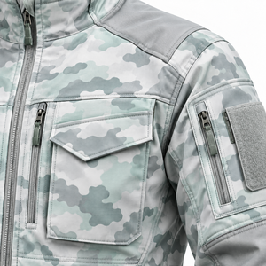 Ensemble uniforme tactique camouflage personnalisé MEGAMAPLE pour homme, poches cargo, genoux renforcés, tissu tissé indéchirable, imperméable - Product Image 2