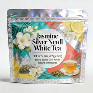 Индивидуальная упаковка 2 грамма * 30 пакетиков органического белого чая «Серебряная игла» с жасмином, особый полезный чай от китайского производителя - Product Image 3