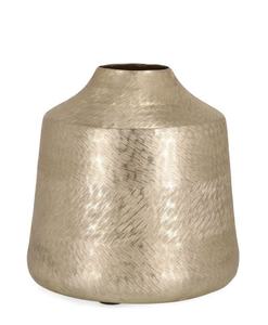 Vase ovale de table industriel en métal de 15 pouces fait à la main Texture moderne Design Home Wedding Flower Vase Aluminium Christmas Appeal - Product Image 1