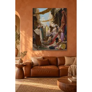 Fida Fabio Fabbi Bazar oriental sur une rue couverte d'un auvent, impression sur toile - Product Image 5