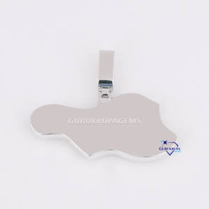 2025 bijoux de mode lettre arabe pendentif 14 carats or blanc laboratoire cultivé diamant deux tons conception pendentif fin - Product Image 6